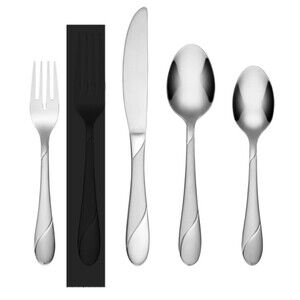 17 NEW Vtg Cambridge Swirl Sand Silversmith Stainless Flatware Knives Spoon Fork